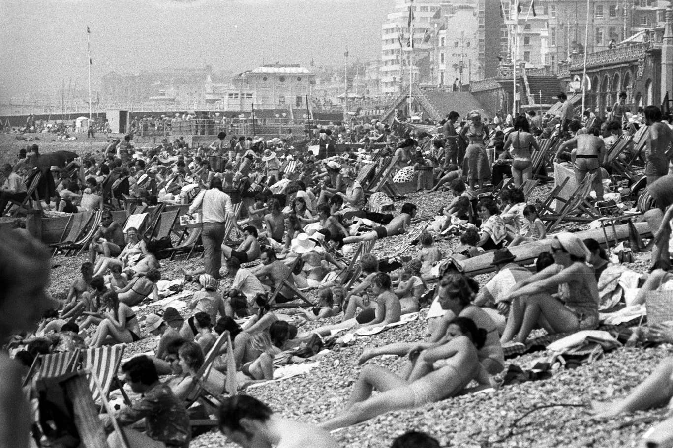 #13 Sunbathers on the beach at Brighton