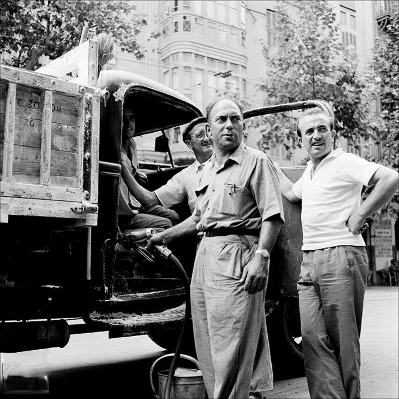 #41 Filling lorry with petrol, 1957