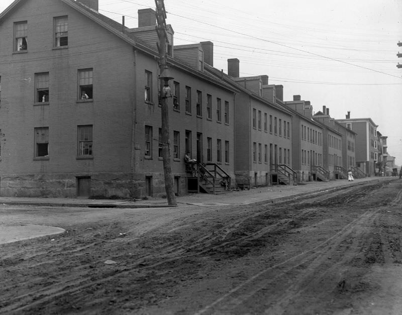 #30 Front Street corner of Logan Street, Polish settlement, 1906