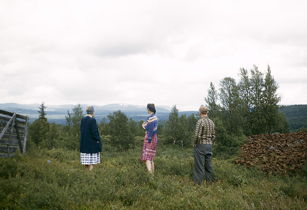 #56 Lilly, Carin and Gustaf viewing Kjølingefjell mountain in Norway