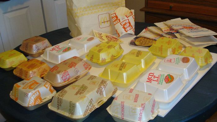 #15 Styrofoam McDonald’s containers