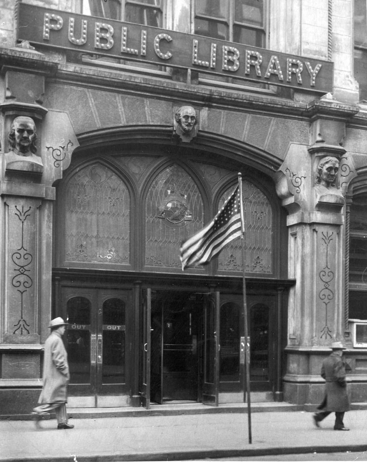 #13 The library’s main entrance.