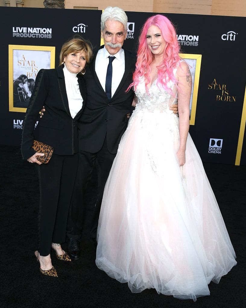 #29 Sam Elliott and Kathrine Ross with their daughter at the Premiere Of Warner Bros, 2018.