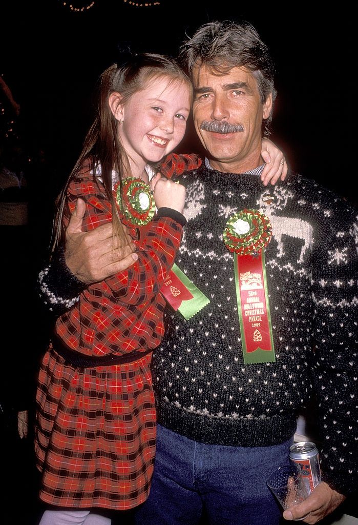 #13 Sam Elliott with Rebecca Harrell at the 56th Annual Hollywood Christmas Parade on November 26, 1987