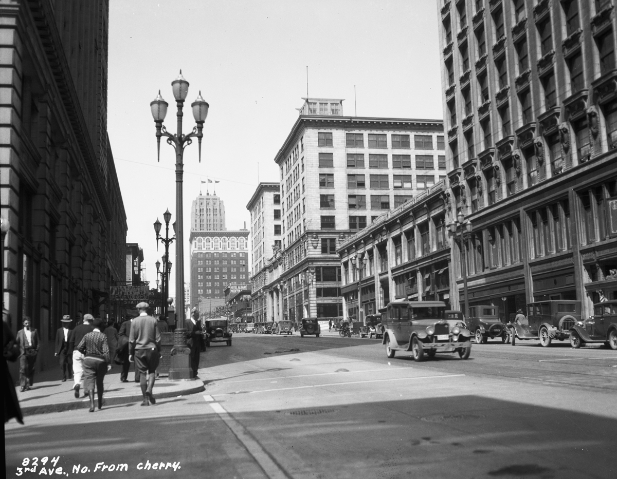 #16 Third Avenue looking north from Cherry Street, 1930