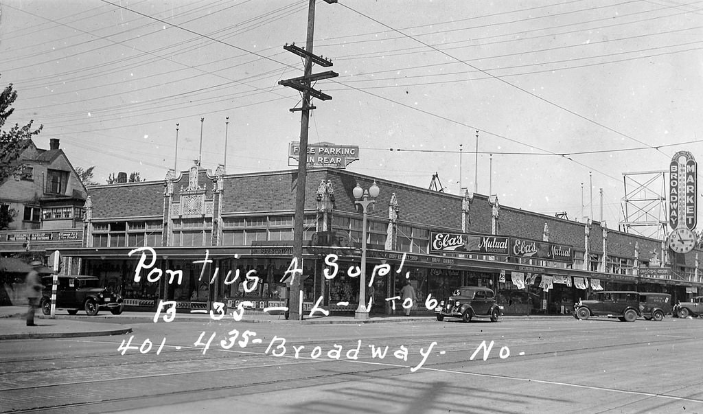 #32 Broadway Market, Harrison and Broadway, 1937