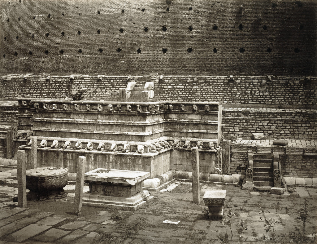 #30 The base of a Dagoba in Anuradhapura, Sri Lanka, 1880s
