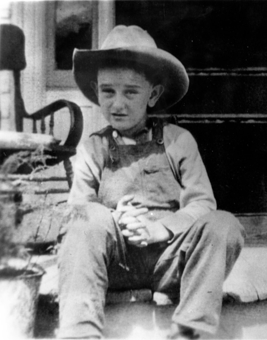 #32 Lyndon B. Johnson in the Texas hill country near Stonewall, Texas, 1915.