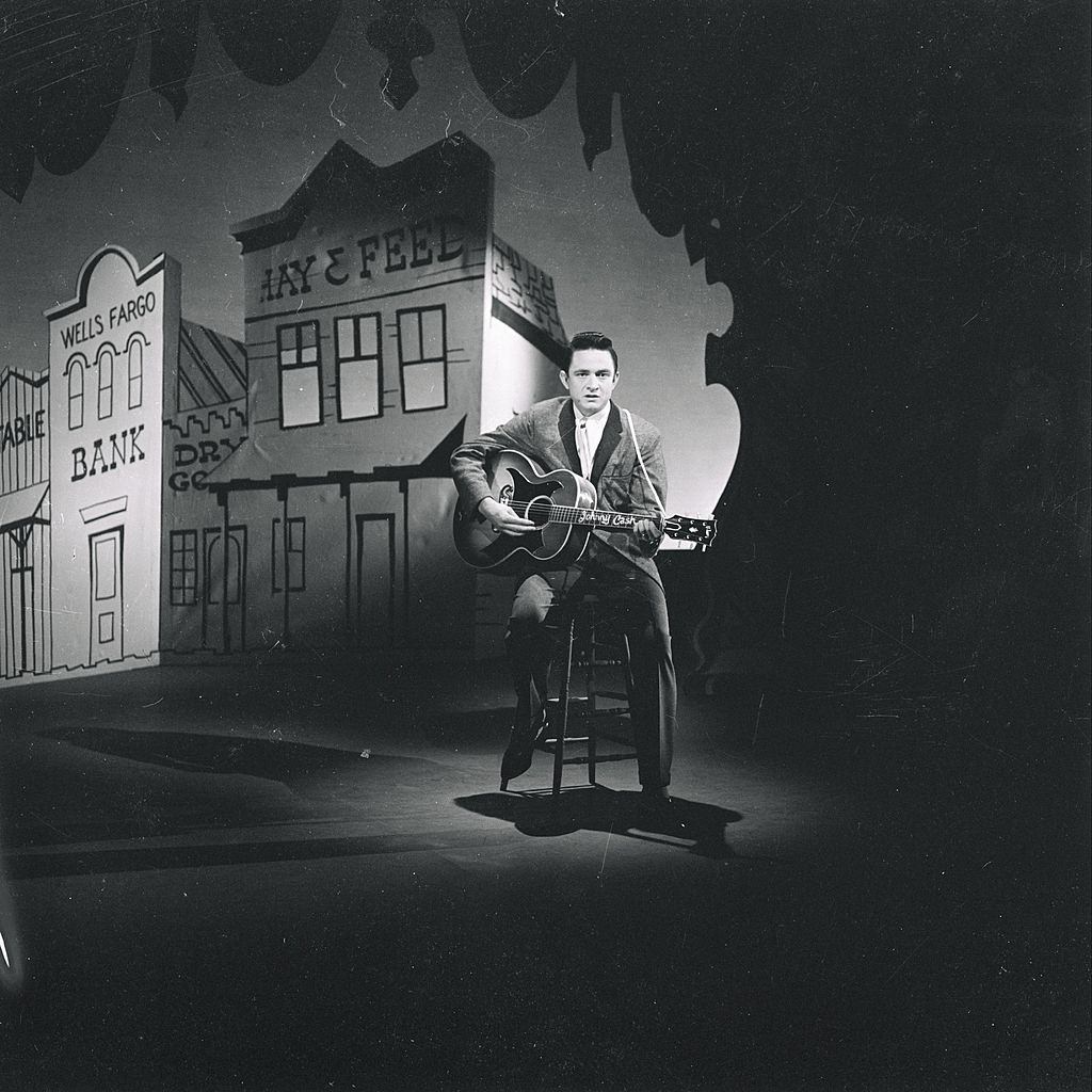 Johnny Cash during ‘The Dick Clark Beechunt Show’, 1959.