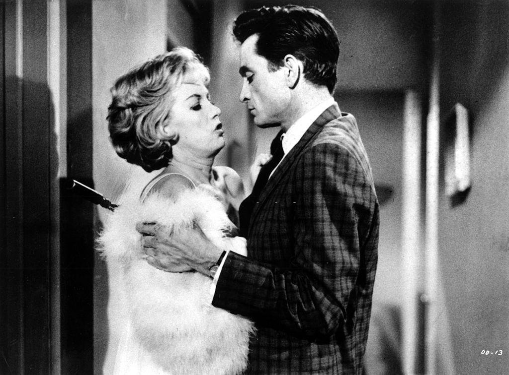 Johnny Cash in a scene for his movie debut in ‘Door-to-Door Maniac’, 1960.