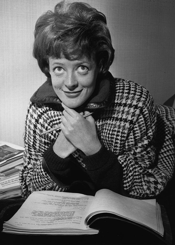 #11 Maggie Smith reading a script shortly after she was named Stage Actress of the Year, 1963.