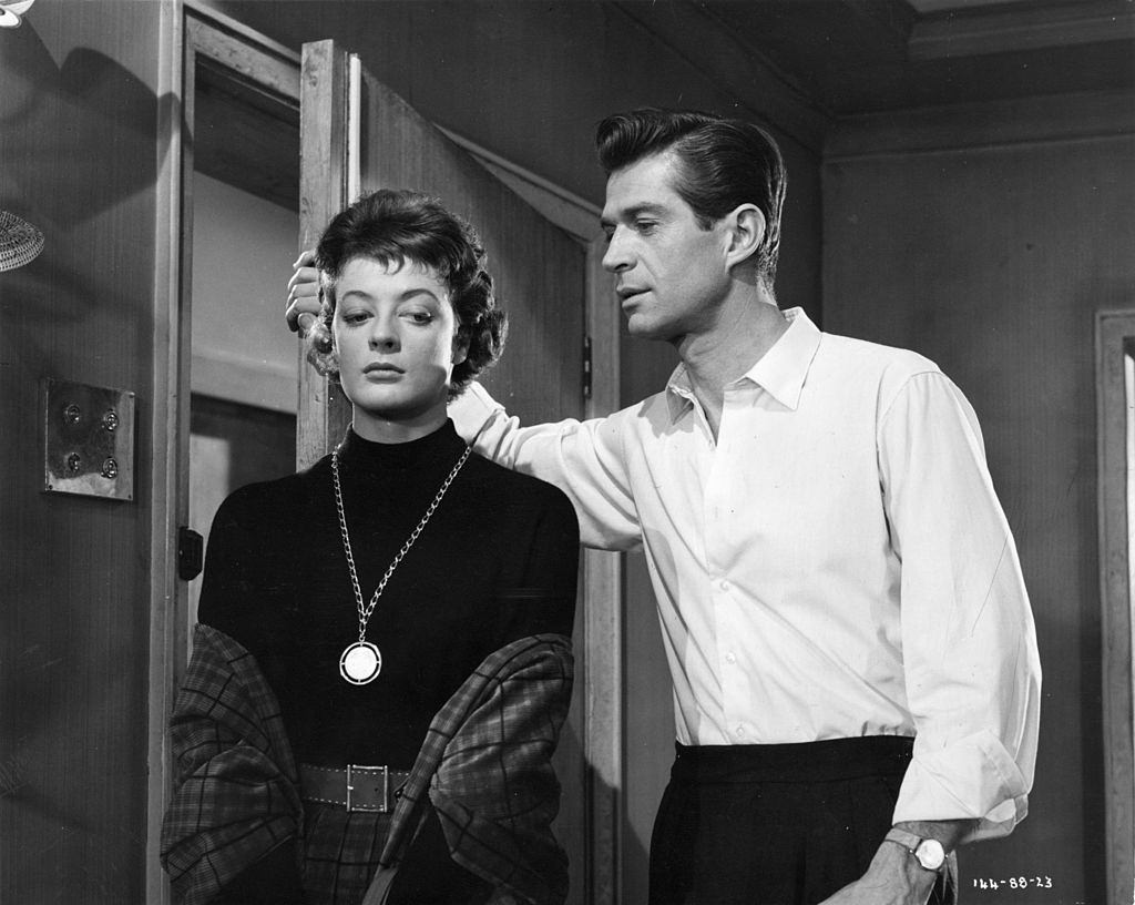 #5 Maggie Smith with George Nader star in the movie ‘Nowhere To Go’. 1958.