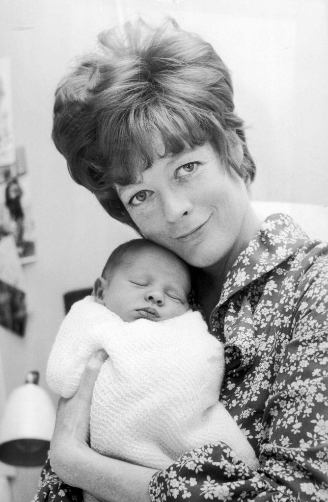 #2 Maggie Smith at the Middlesex Hospital with her baby, 1969.