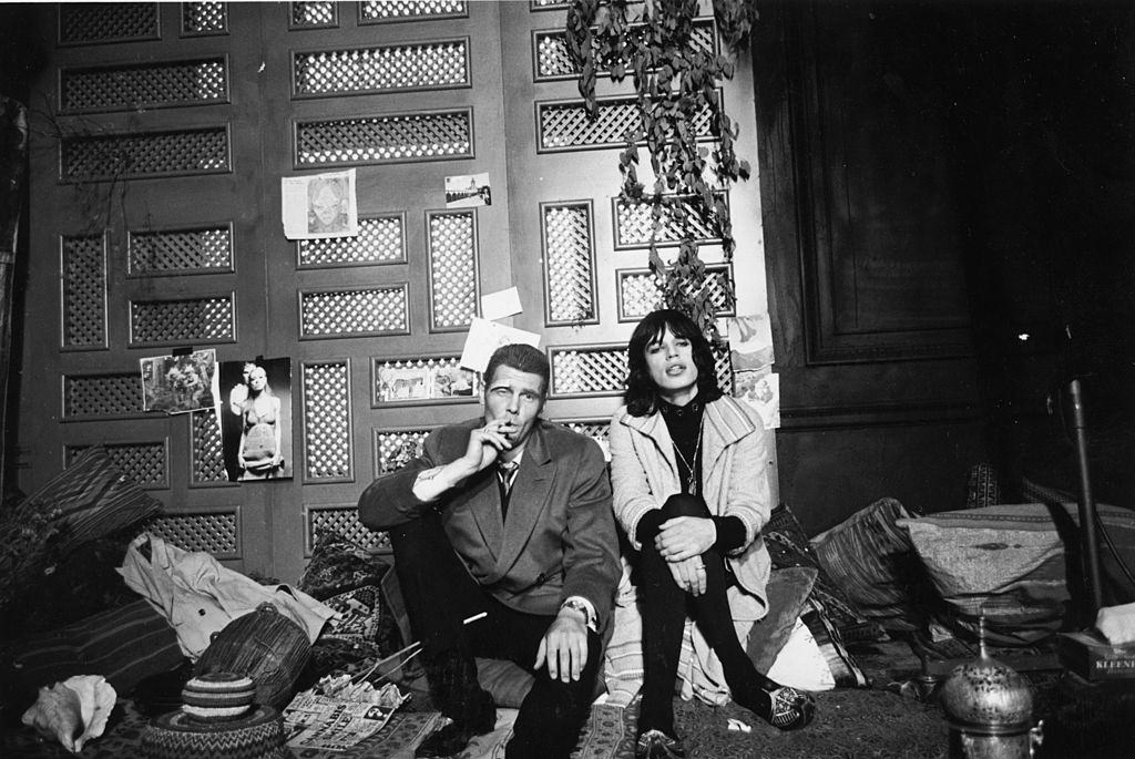 Mick Jagger with James Fox on the set of ‘Performance’, 1968