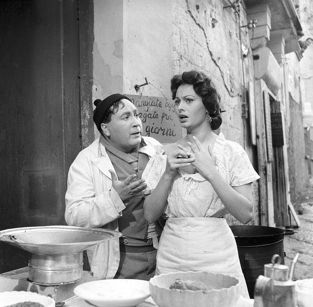 #41 Sophia Loren with Giacomo Furia, in ‘The Gold of Naples’, 1954.