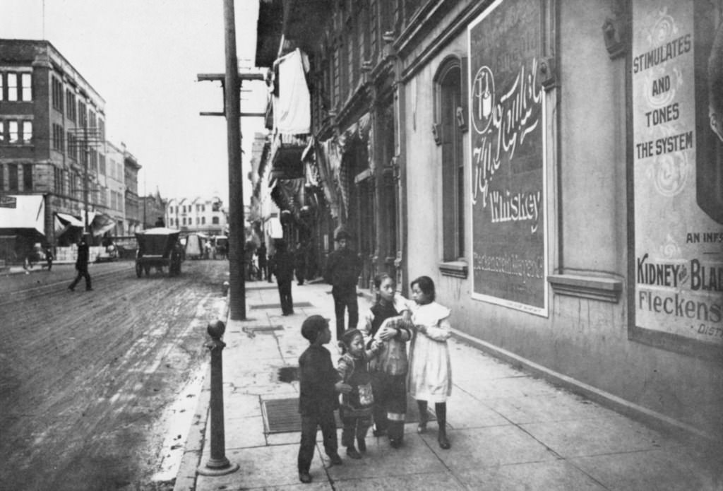 #5 Children walking in Portland’s historic Chinatown, ca. 1900s
