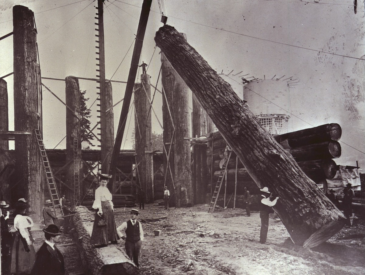 #34 Construction of the old Forestry Building, 1904.