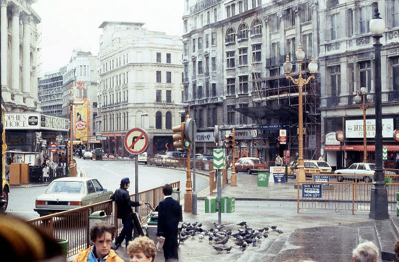 #34 Picadilly Circus looking down Coventry Street, London, 1983