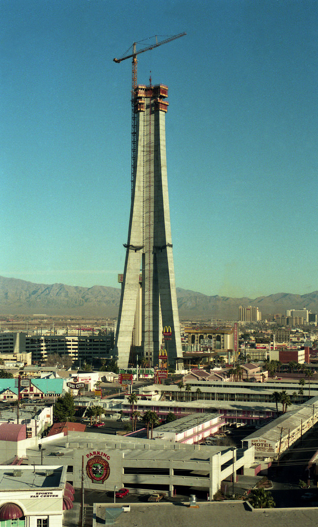 #19 Stratosphere under construction, Las Vegas, 1994.