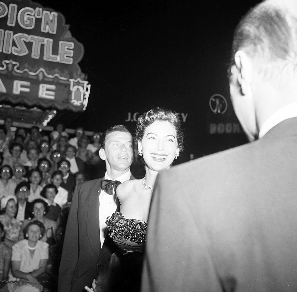 #3 Frank Sinatra and Ava Gardner the premiere of “Showboat” in Los Angeles, California.