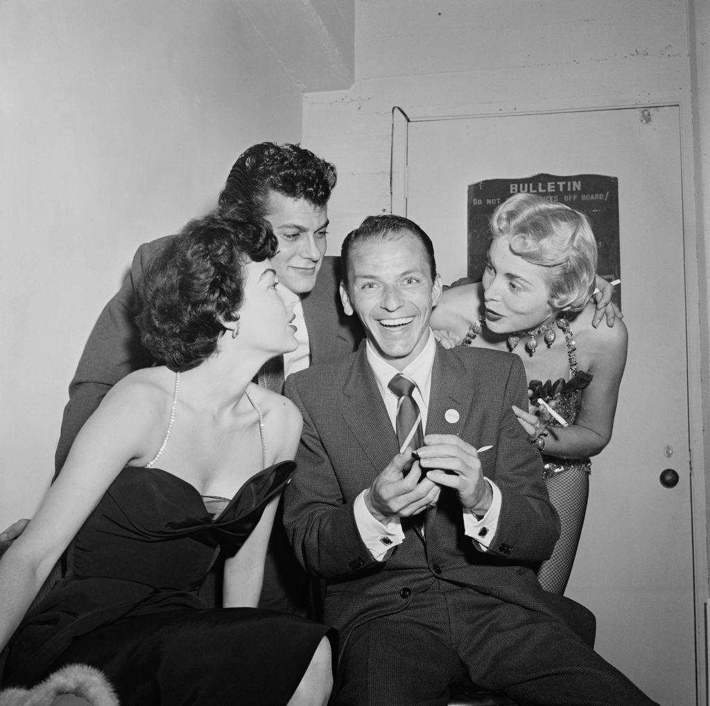 #12 Frank Sinatra and Ava Gardner with actor Tony Curtis and author Janet Leigh, 1950s