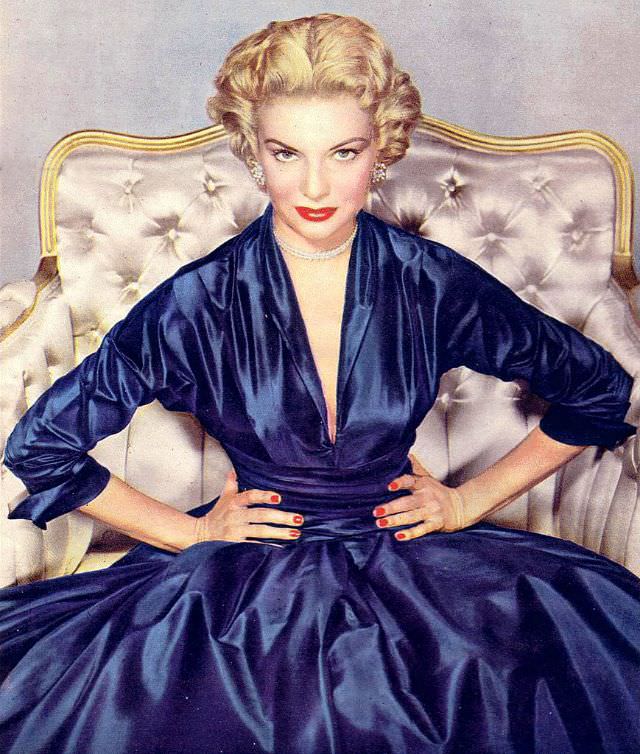 #10 Kathleen Hughes wearing a luscious rustling taffeta dress