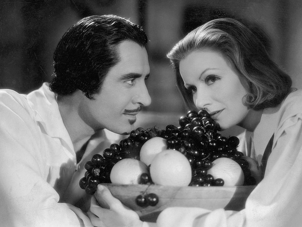 #5 Greta Garbo with John Gilbert in a scene from ‘Queen Christina’, 1933