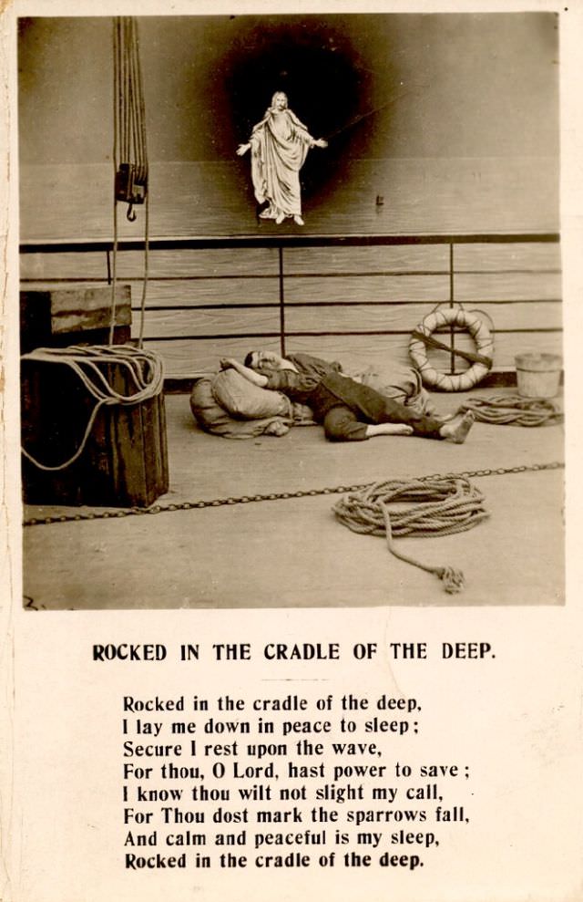 Rocked in the cradle of the deep