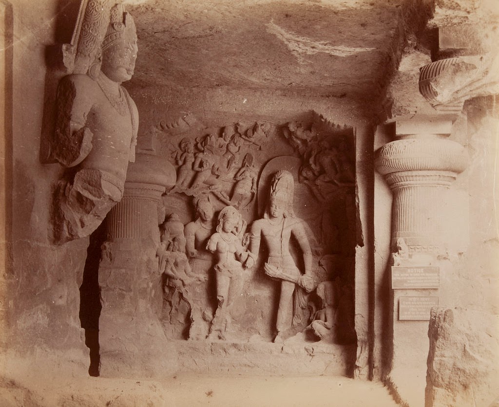 #17 Elephanta, Group of Figures Near Water Cave