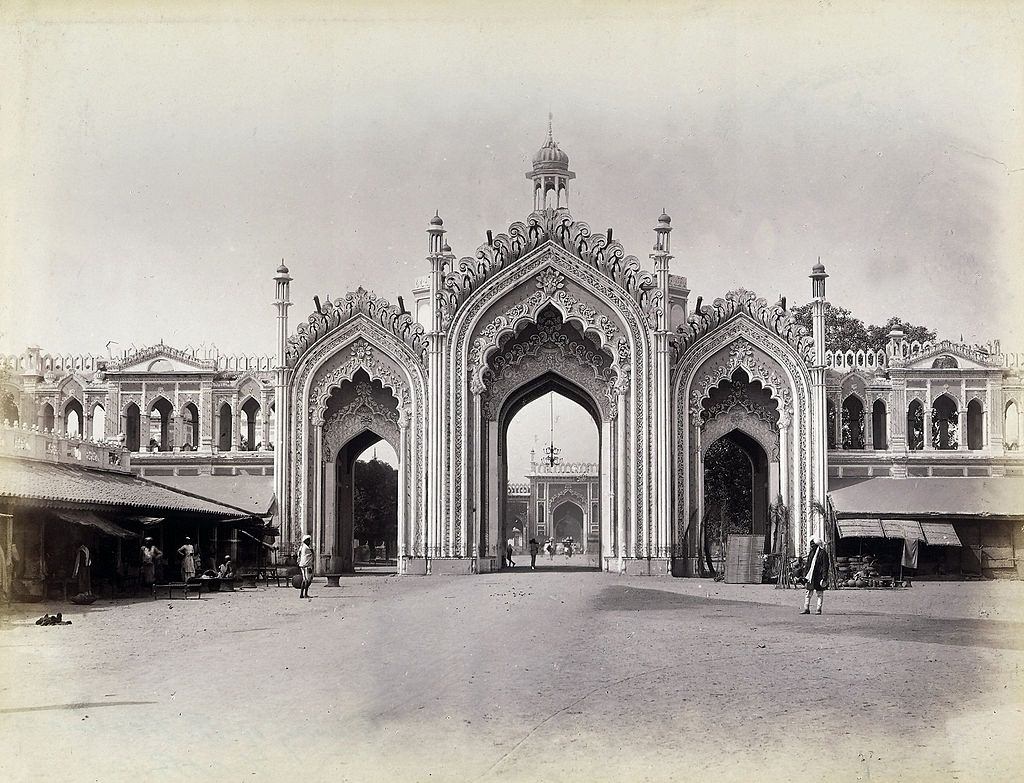 #30 The Hussainabad Gate in Lucknow, 1870s.