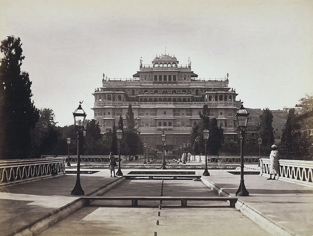 #35 The maharajah’s palace in Jaipur, 1870s.