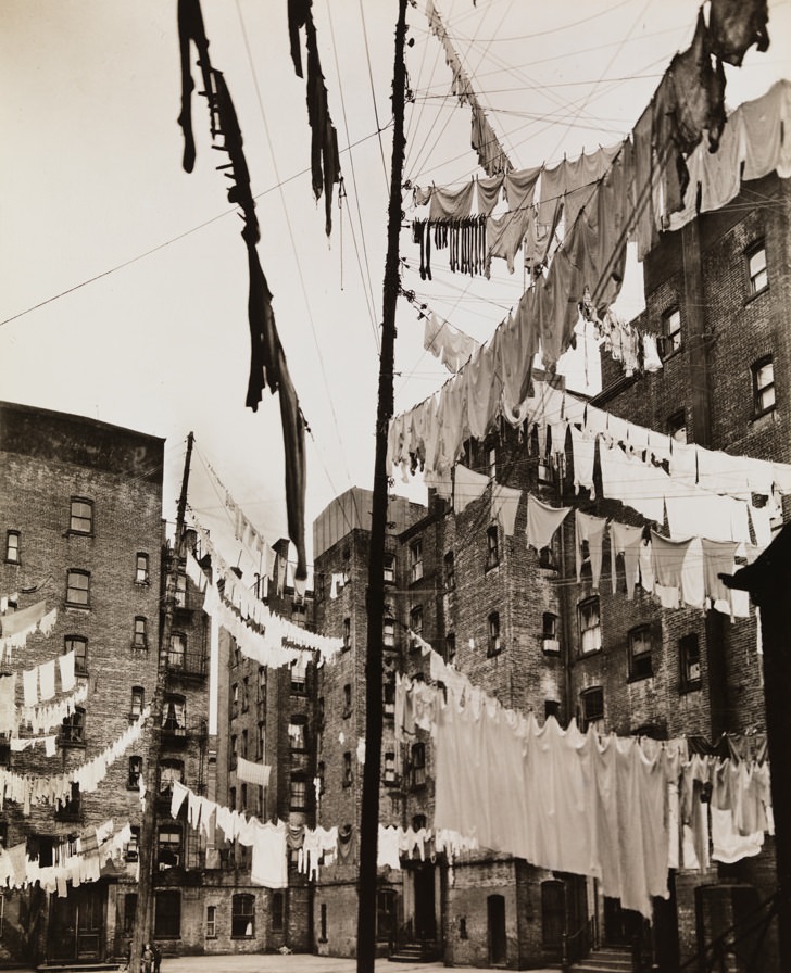 #2 Court of the First Model Tenements in New York City. March 16, 1936. (Museum of the City of New York)