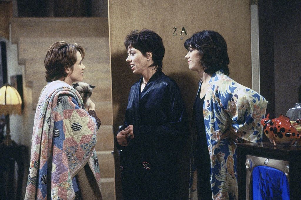 #44 Mackenzie Phillips with Lea Thompsom and Donna Spadaro from the set of “Caroline in the City”.