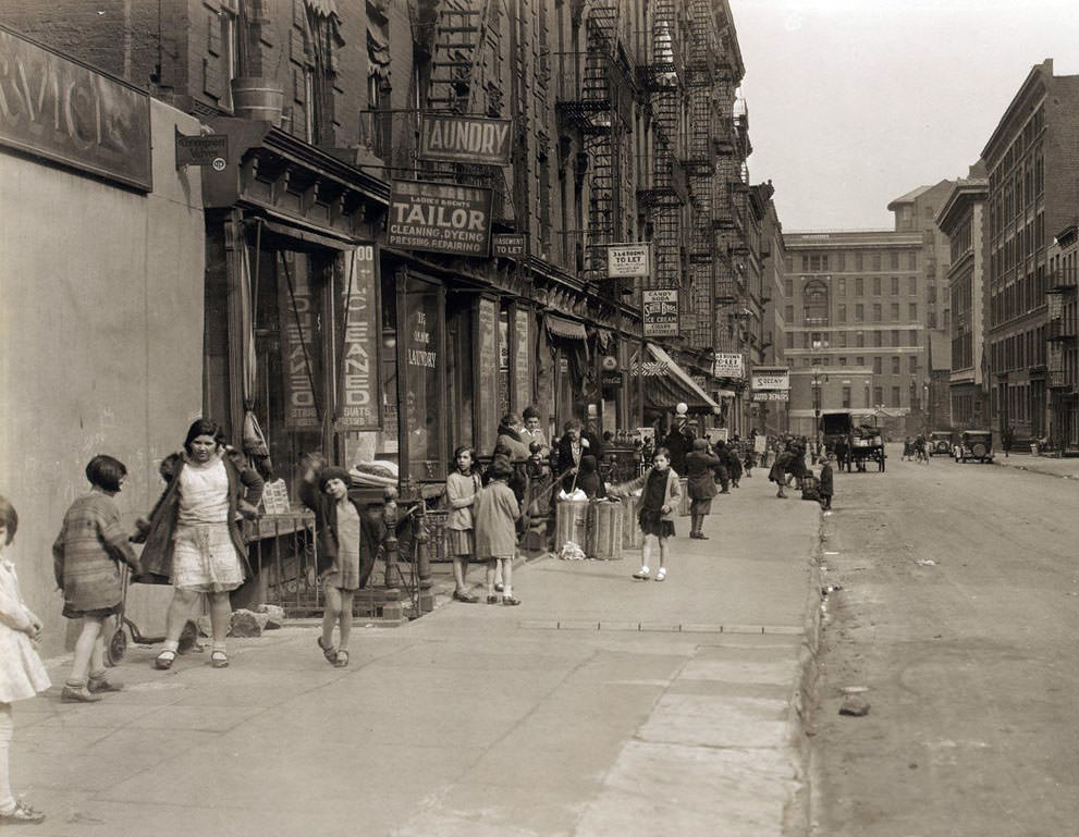#13 28th Street looking east from Second Avenue, Mnhattan, April 1931