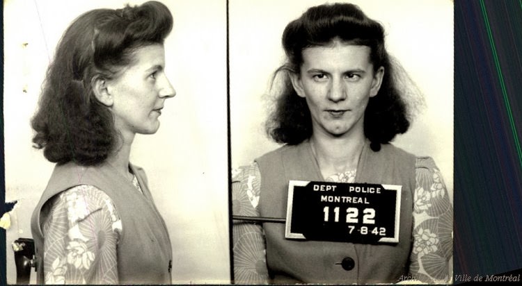#11 Madeleine Gagnon was arrested in connection with an investigation into prostitution. in 1943.