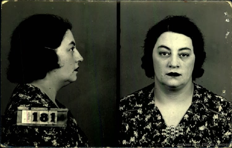 #7 Jeanine Lebrun was arrested in April of 1940 for running a brothel.