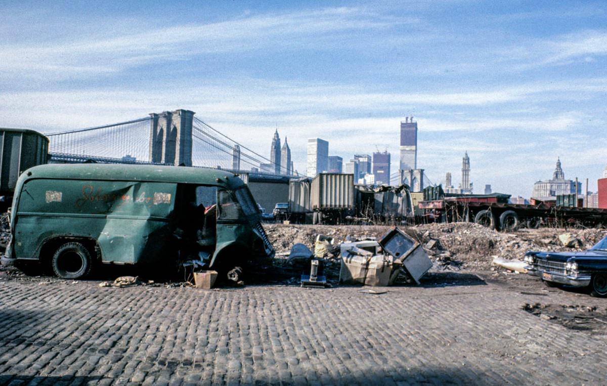 #23 View SW from the foot of the Manhattan Bridge, Brooklyn, 1970