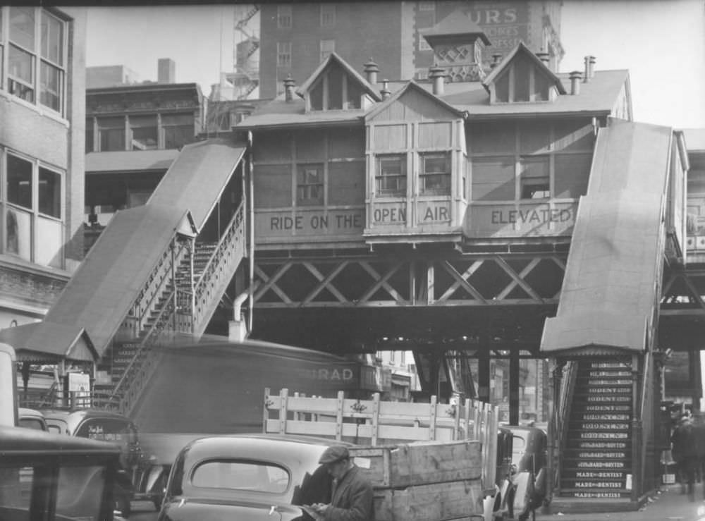 #48 ‘El,’ Sixth Avenue Line, 28th Street Station, Manhattan.