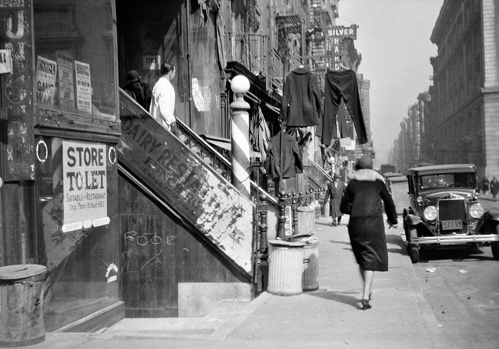 #32 Retail Establishments on Hester Street Lower East Side, New York City, 1930.