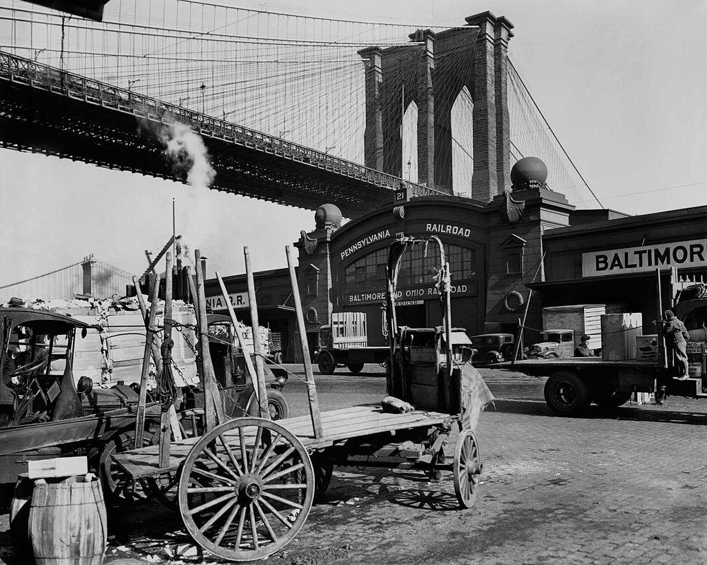 #5 Brooklyn Bridge with Pier 21, New York City, 1939.