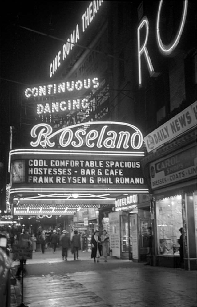 #18 The Roseland Ballroom and Cine Roma Theater, NY, 1938