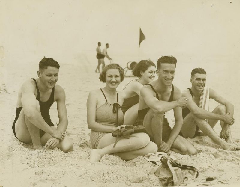 #28 Group of young people enjoying a day at the beach, Gold Coast, Queensland