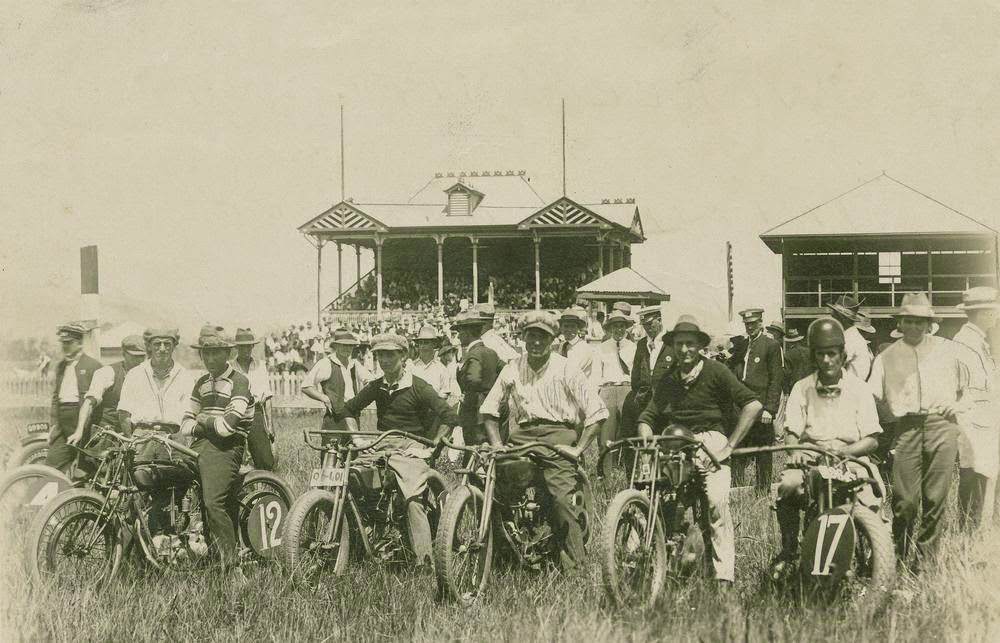 #63 First meeting of the Cairns Motor Cycle Club at the Woree Speedway, 1930.