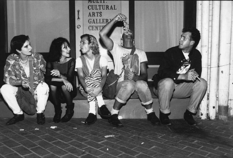 #36 Shannen Reese, Michelle Moody; John Stoup on the right, 1985