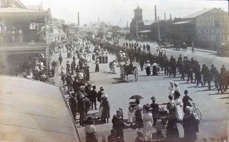 #27 Trade Union parade in Ellen Street, Port Pirie, 1905
