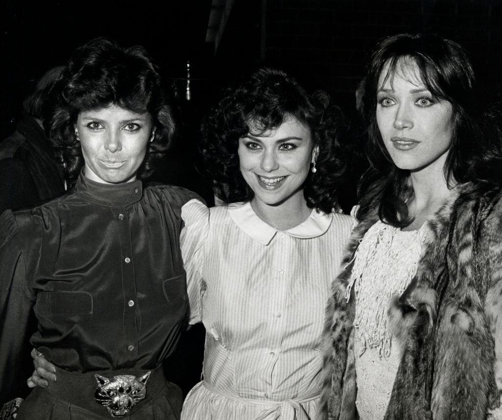 #18 Tanya Roberts with Katherine Baumann and Delta Burke at the premiere of “Murder Me, Murder You”, 1983.