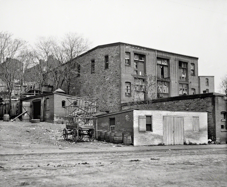 #12 Old warehouse, Water Street S.W., Washington, D.C., circa 1900.