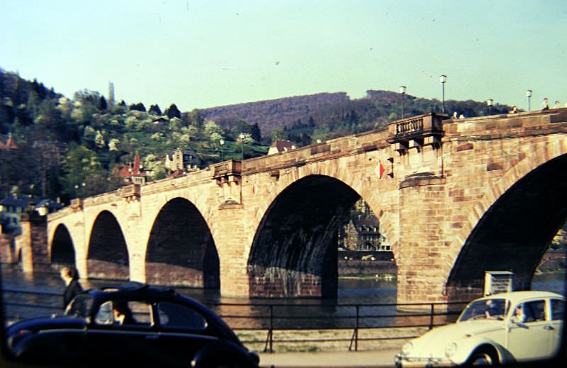 #14 Heidelberg. The bridge over the Neckar River, 1960s