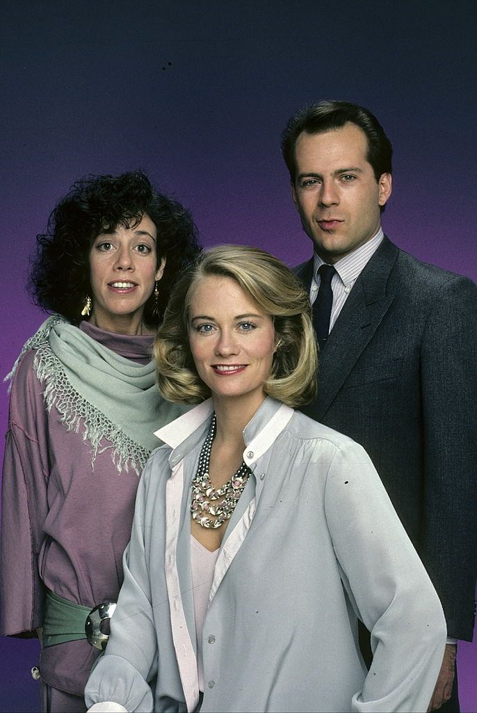 #40 Cybill Shepherd with Bruce Wills and Allyce Beasley, 1985.