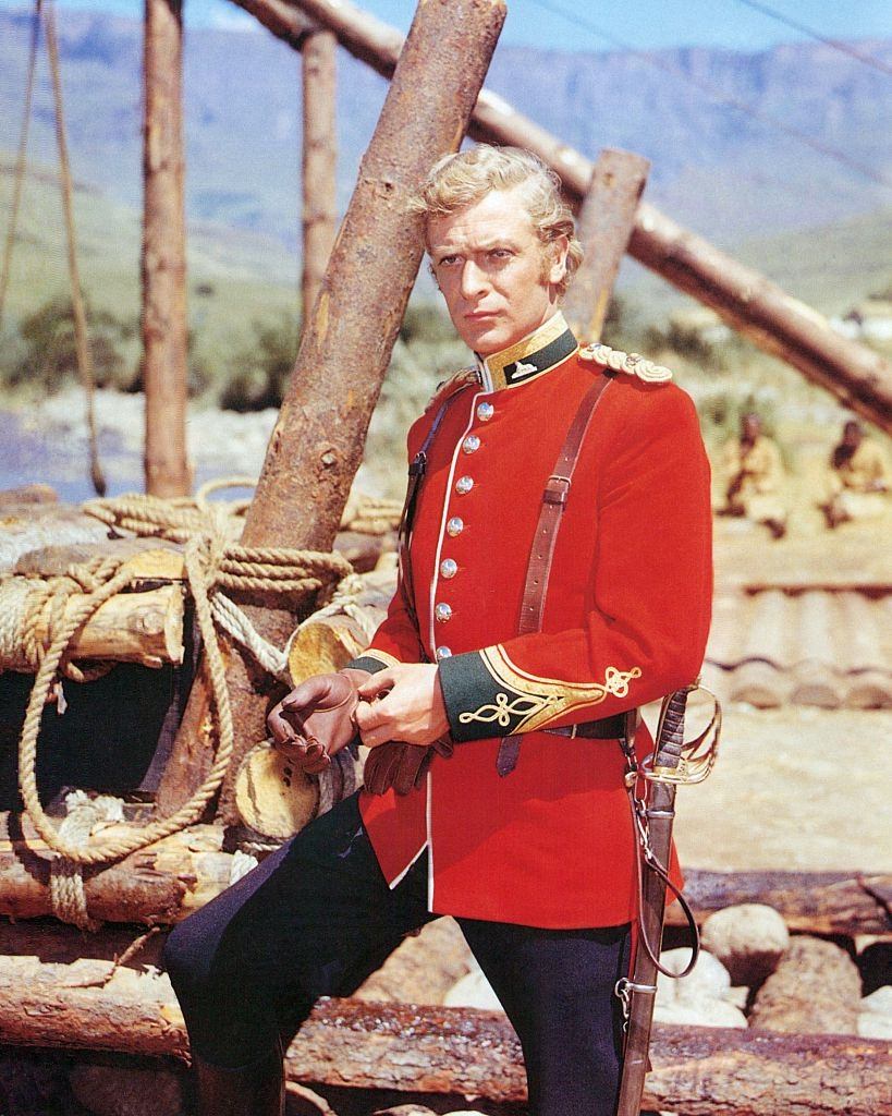 #16 Michael Caine wearing a British Army in the film, ‘Zulu’, South Africa, 1964.